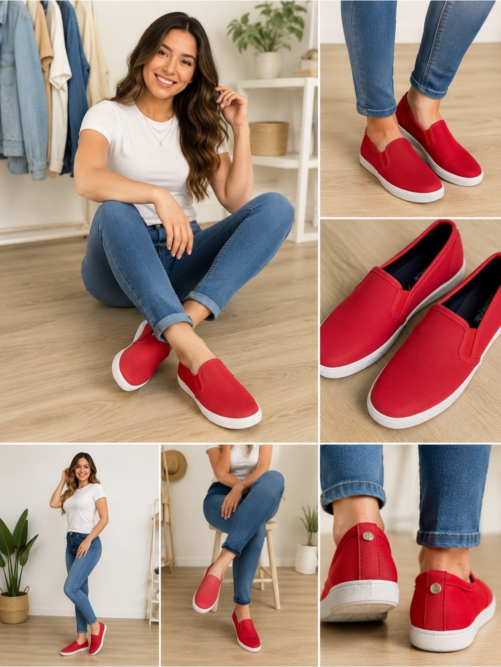 ❤️ Nautica Red Slip-On Sneakers – Women’s Size 8 ❤️
